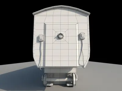 Indian railway coach 3D model