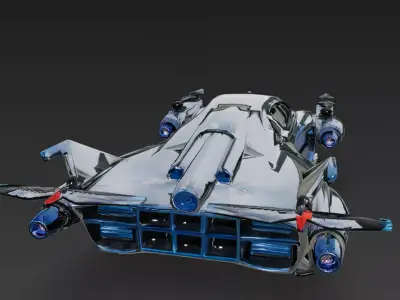 Futuristic Flying Car 3D Model 3D model