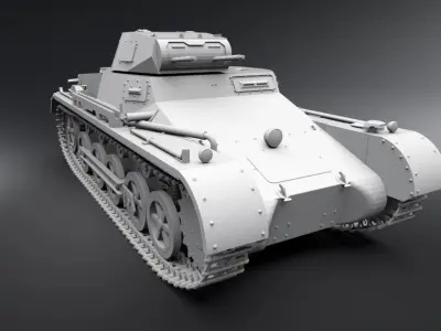 Panzer 1 scale model 3D print model