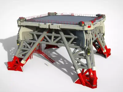 Sci fi platform 3 3D model