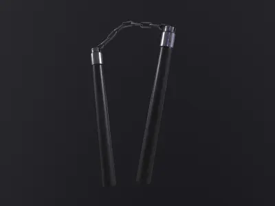Nunchaku 3D Model Low-poly 3D model