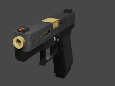 glock pistol Low-poly 3D model