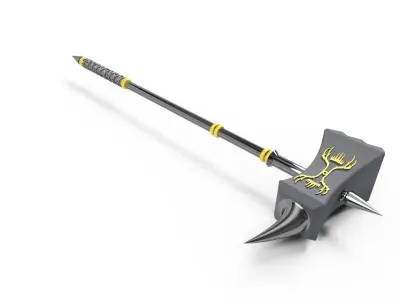Ancient battle hammer 3D model