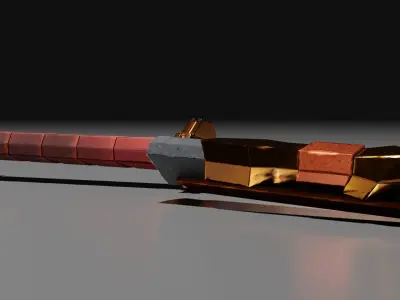 Combat Blade - Katana Sword Low-poly 3D model