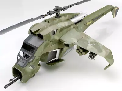 Helicopter assault prototype 3D model