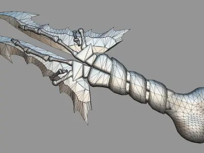 Skeleton dagger Low-poly 3D model