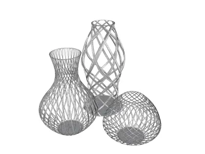 Metal vases set Free 3D print model