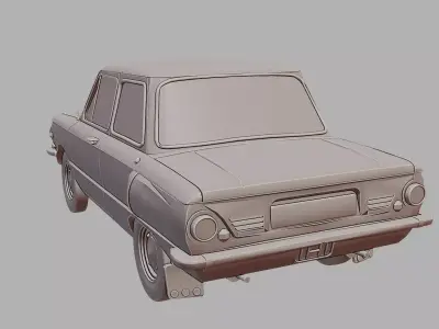 ZAZ 968 Zaporozhets Classic Soviet Car 3D Printable  3D print model