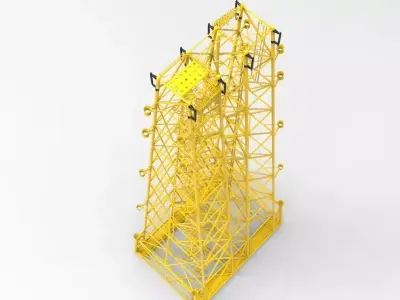 8-pile jacket Free 3D model