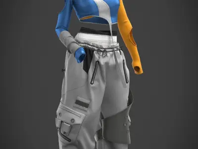 Female-outfit Free 3D model