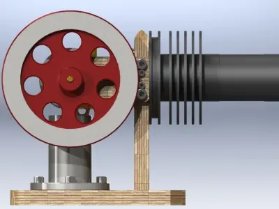 Miniature Stirling Engine  Free 3D model