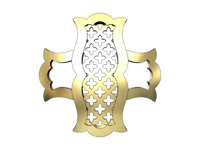 Double sided arabian pattern pendants with moucharabieh motifs 3D print model