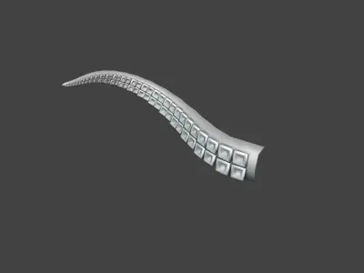 Octopus Arm Animated Low-poly 3D model