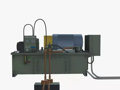 Motor and pump system 3D model