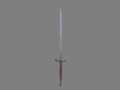 Leather bound sword Low-poly 3D model
