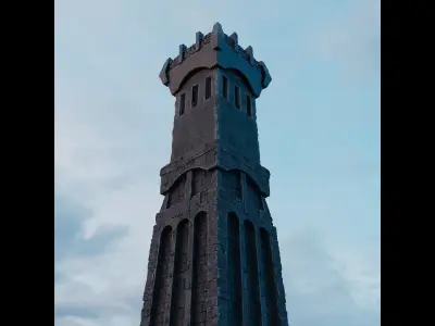 Medieval Castle Structure - Tower D 3D model