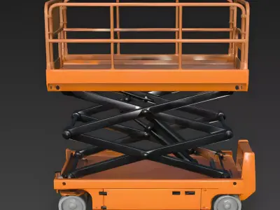 Industrial Mobile Scissor Lift 3D Model Low-poly 3D model