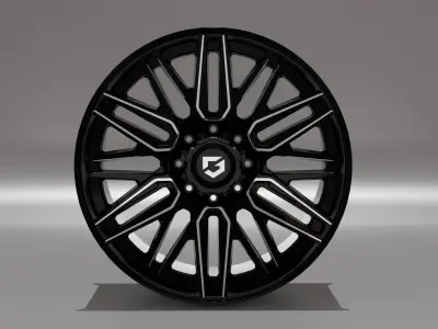 WHEEL BASED GEAR OFF ROAD 770B EDGE GLOSS BLACK 3D model