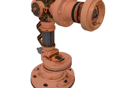 Steampunk Mechanical Arm Isolated Render 3D model