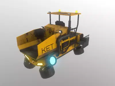 Cyberpunk Work Machines 01 Low-poly 3D model