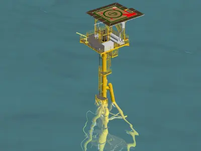 Caisson well protector Free 3D model