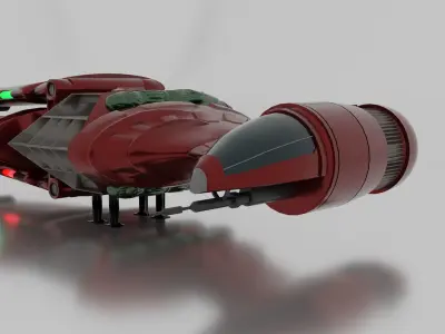 B-wing spaceship 3D model