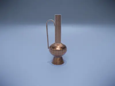 Jug copper Low-poly 3D model