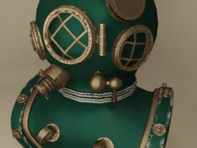 Diving Helmet 3D model get