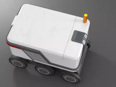 Delivery Courier Robot Low Poly PBR Low-poly 3D model