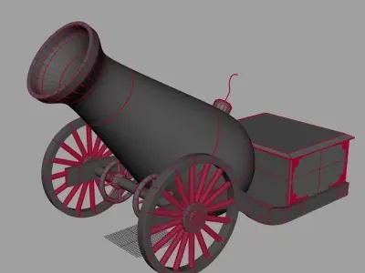 Cannon carouse toy decor 3D model