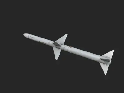 Chinese PL11 PL-11 BVR air-to-air missile Low-poly 3D model