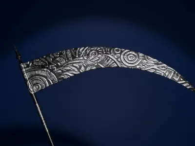 The reaper scythe Free low-poly 3D model