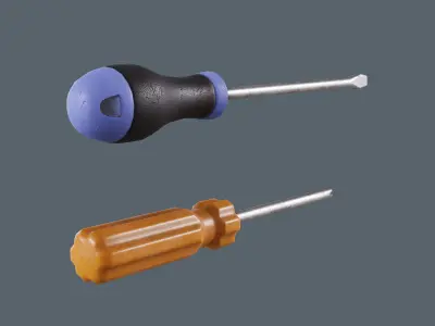 Screwdriver Set - PBR Game Ready Low-poly 3D model