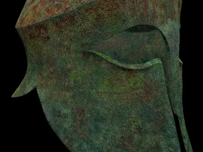 Ancient Greek Bronze Helmet Low-poly 3D model