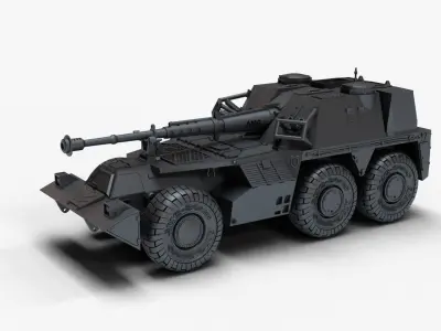 tank gun G6 3D print model