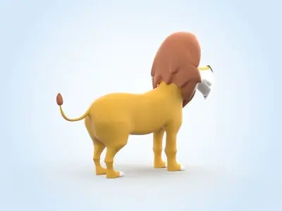 Lion Cartoon 3D model