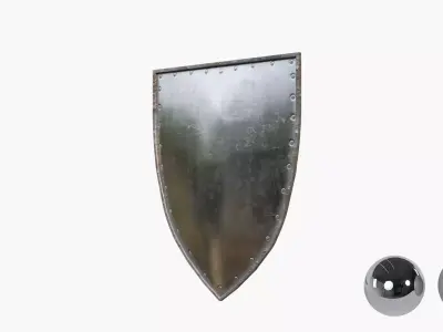 Medival Metal Shield Low-poly 3D model