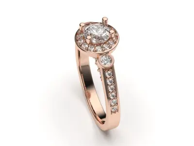 solitaire with ring sizes  8 part S25 3D print model