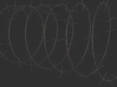 Barbed wire 01 3D model