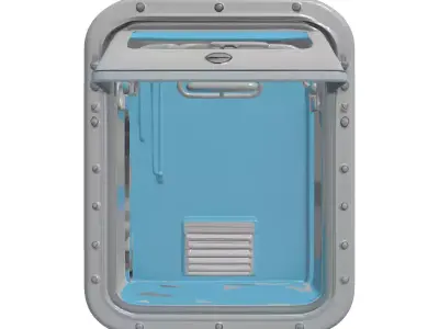 SciFi WallMounted Cryo Display Unit 3D model
