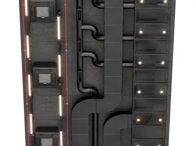 Industrial ceiling 3D model buy