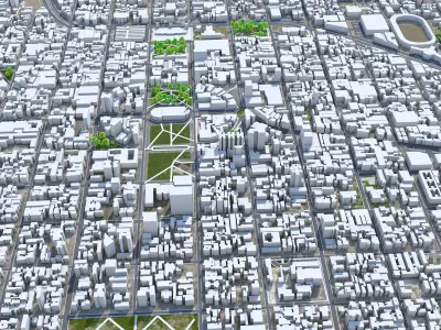 Londrina State of Parana Brazil 30km Low-poly 3D model
