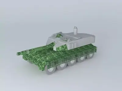 jasin 1 tank in camouflage Free 3D model