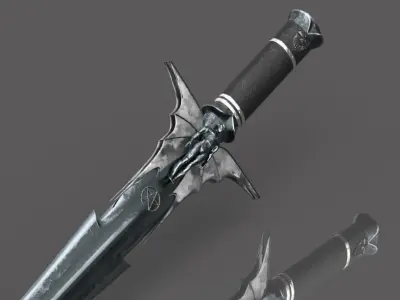 Dracula sword Low-poly 3D model
