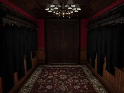 Victorian Manor Grand Chambers Elegant Hallways 3D model