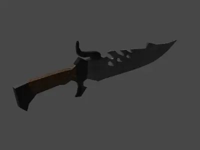Low Poly Knife Free low-poly 3D model