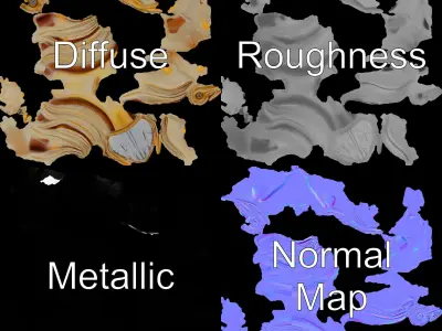 Futuristic Nautical Vessel Model Pack Low-poly 3D model