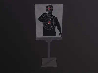 Falling Target 3D Model Low-poly 3D model