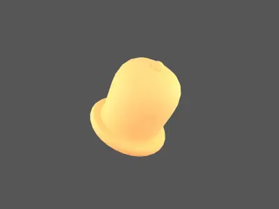 bell 3d cartoon Low-poly 3D model