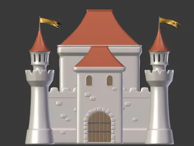 Cartoon Castle 3D model purchase